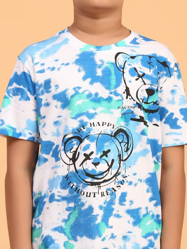 Tie_Dye_Print_Coord_Set_With_T-Shirt_&_Shorts_for_Boys