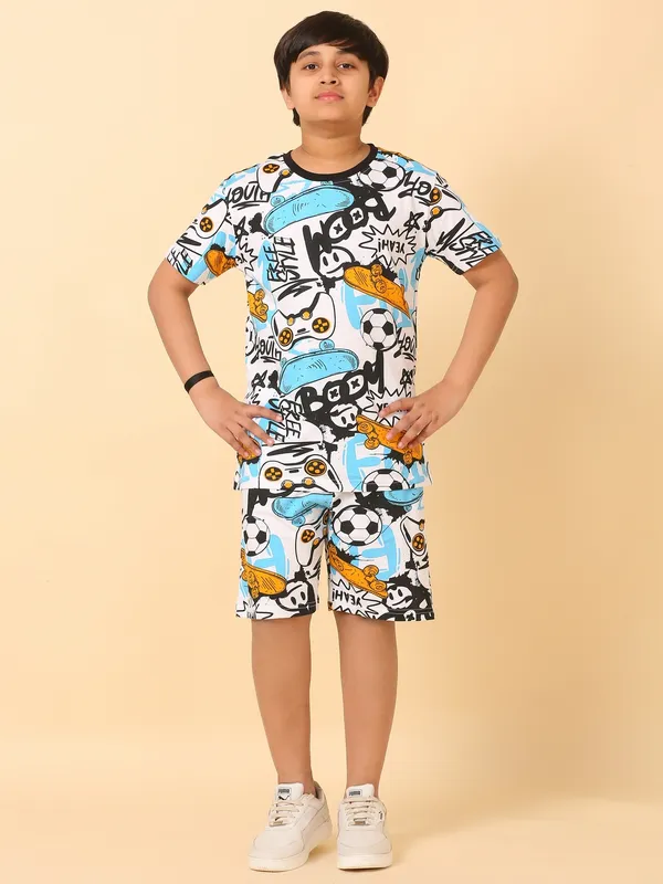 Boom_Skates_Print_Coord_Set_With_T-Shirt_&_Shorts-Multi_for_Boys