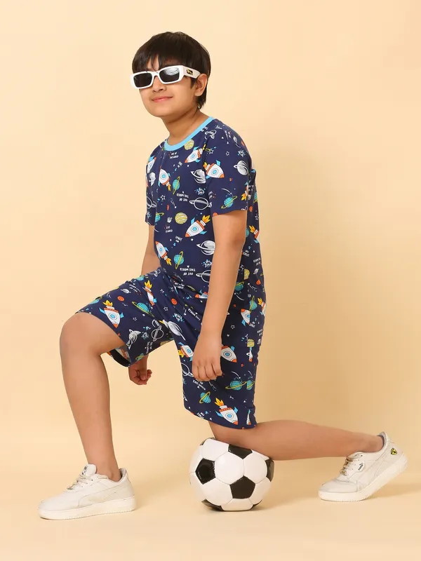 Out_Of_World_Print_Coord_Set_With_T-Shirt_&_Shorts_for_Boys