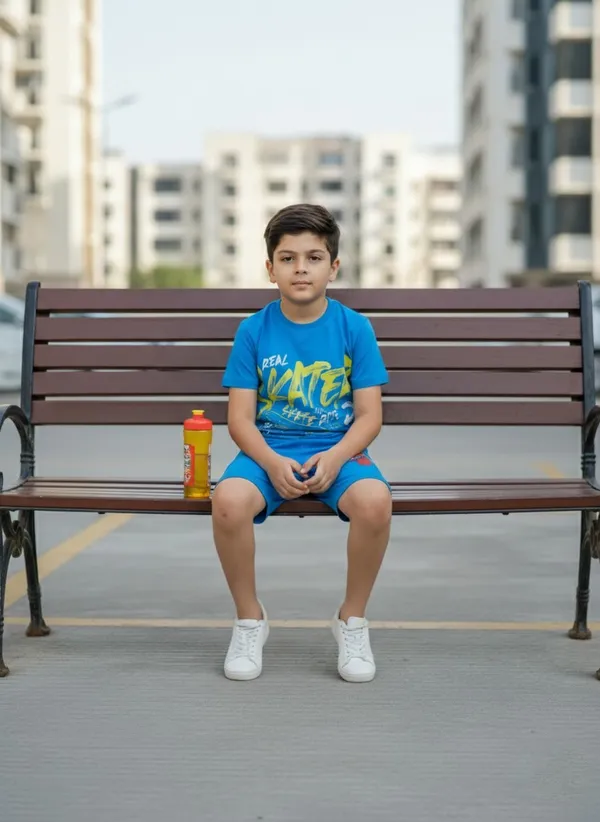 Skater_Print_Coord_Set_With_T-Shirt_&_Shorts_for_Boys