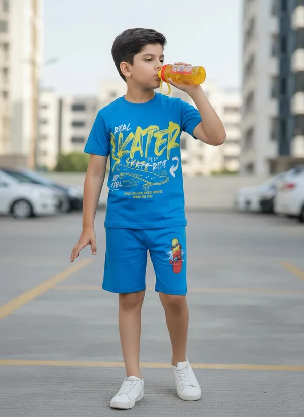 Skater_Print_Coord_Set_With_T-Shirt_&_Shorts_for_Boys