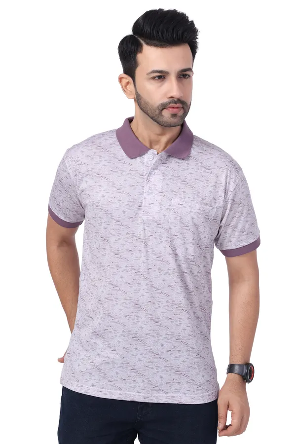Multicolour_Polo_Neck_Half_Sleeve_T-Shirt_With_Pocket_For_Men