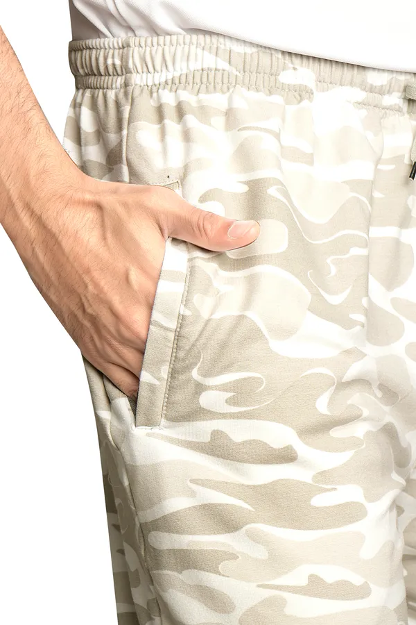 White_&_Beige_Camouflage_Trendy_Design_Cotton_Sweatpants_For_Men