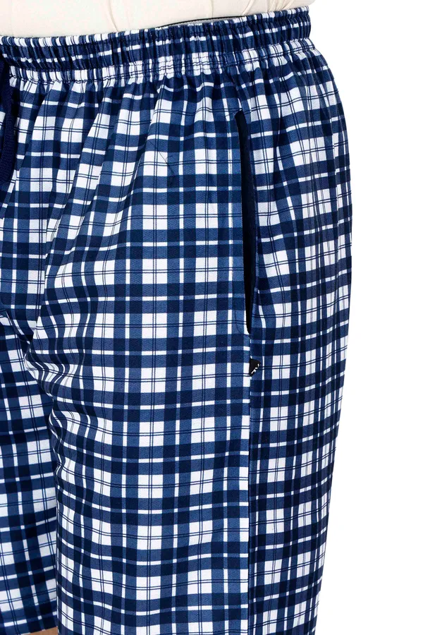 Blue_Checkered_Cotton_Long_Shorts_For_Men