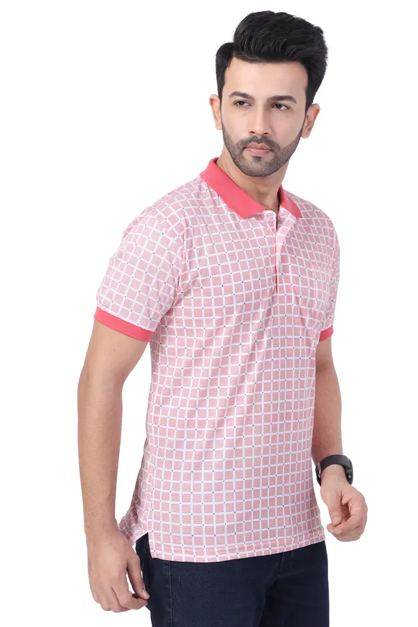 Light_Pink_Polo_Neck_Half_Sleeve_T-Shirt_With_Pocket_For_Men