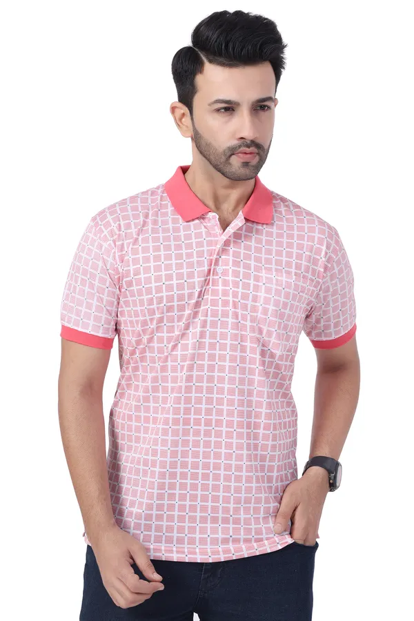 Light_Pink_Polo_Neck_Half_Sleeve_T-Shirt_With_Pocket_For_Men
