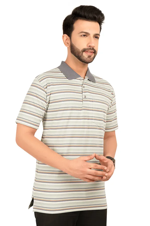 Multicolour_Polo_Neck_Half_Sleeve_T-Shirt_With_Pocket_For_Men