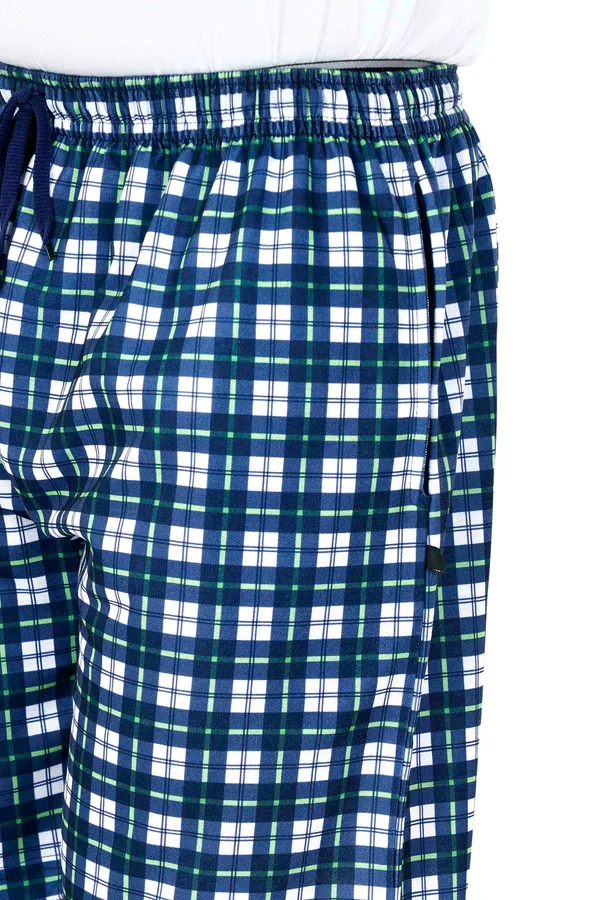 Blue_&_Yellow_Checkered_Cotton_Long_Shorts_For_Men