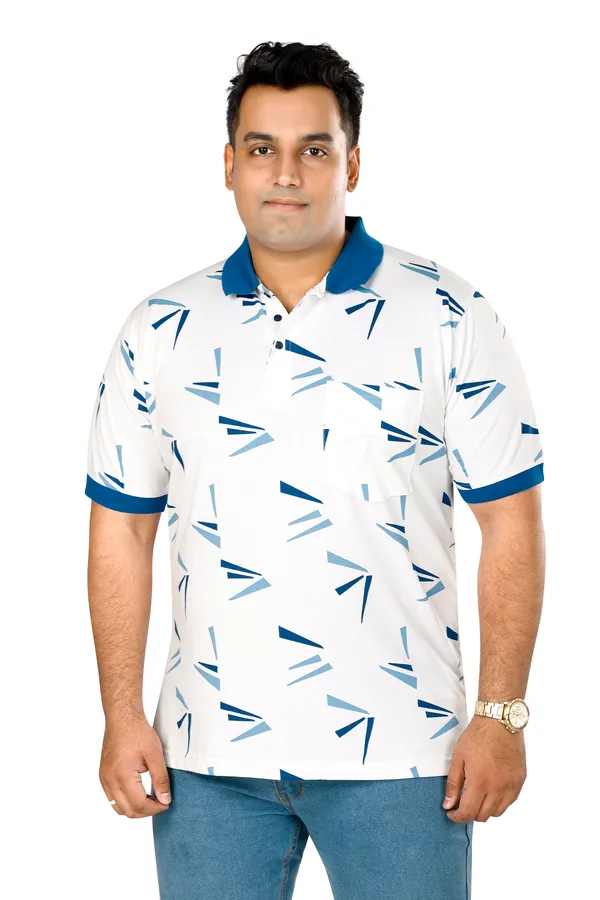 Blue_Polo_Neck_Half_Sleeve_T-Shirt_With_Pocket_For_Men