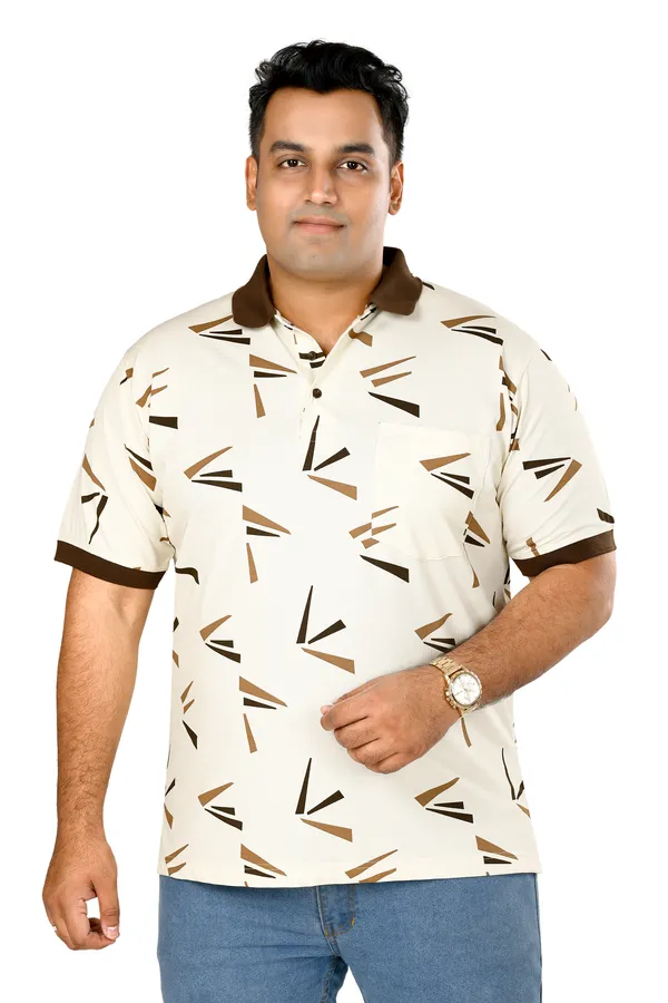 Brown_Polo_Neck_Half_Sleeve_T-Shirt_With_Pocket_For_Men