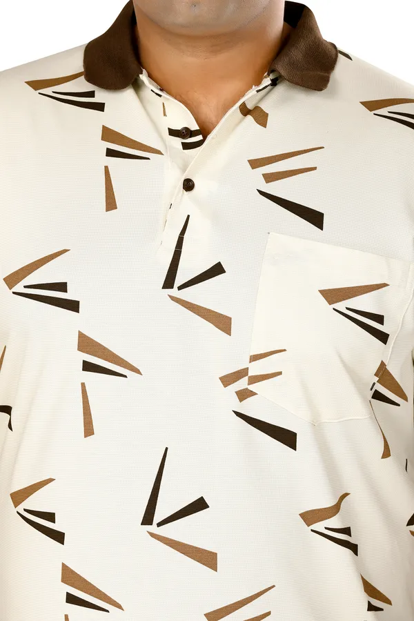 Brown_Polo_Neck_Half_Sleeve_T-Shirt_With_Pocket_For_Men