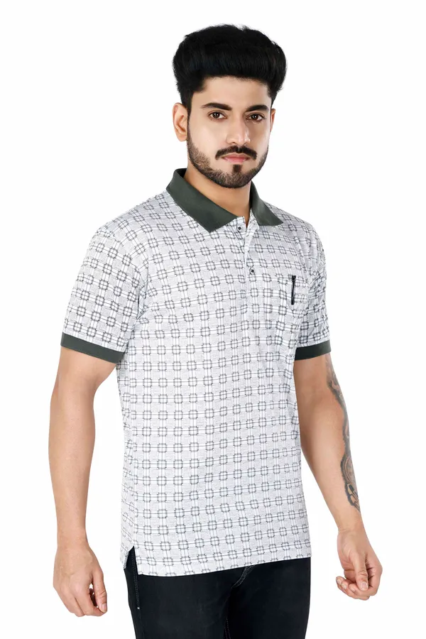 Grey_Polo_Neck_Half_Sleeve_T-Shirt_With_Pocket_For_Men