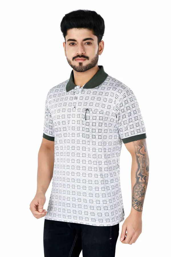 Grey_Polo_Neck_Half_Sleeve_T-Shirt_With_Pocket_For_Men