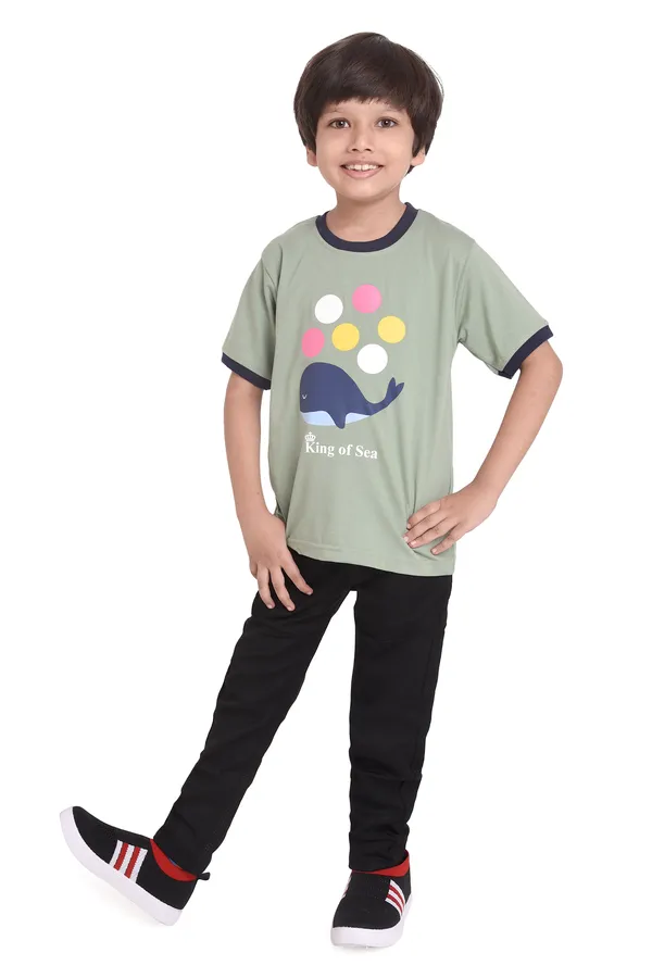 Neo_Garments_Kid's_Unisex_Round_Neck_Cotton_T-Shirt_|King_of_Sea