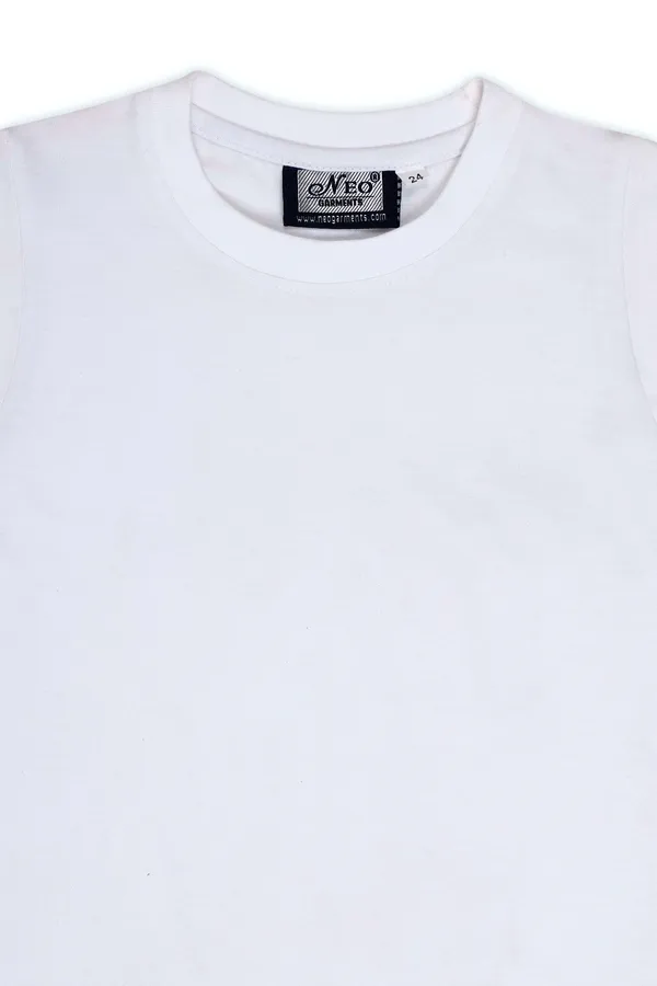 Neo_Garments_Kid's_Unisex_Round_Neck_Cotton_T-Shirt_|_White