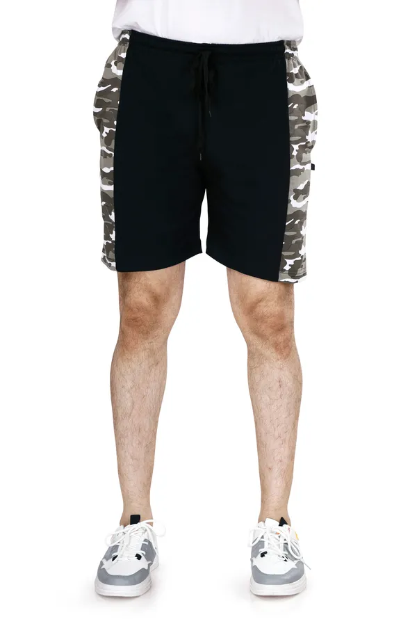 Green_&_Black_Cotton_Long_Shorts_For_Men