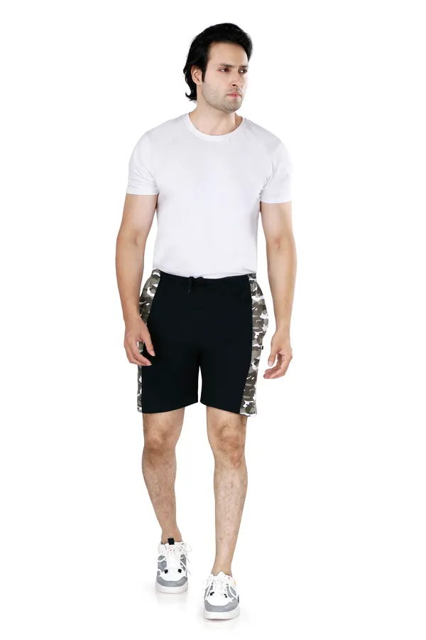 Green_&_Black_Cotton_Long_Shorts_For_Men