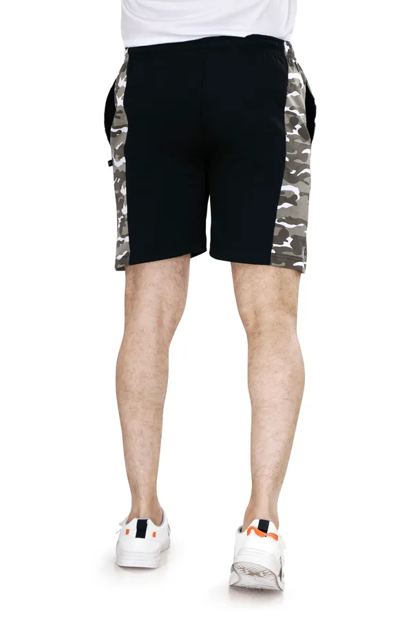 Green_&_Black_Cotton_Long_Shorts_For_Men