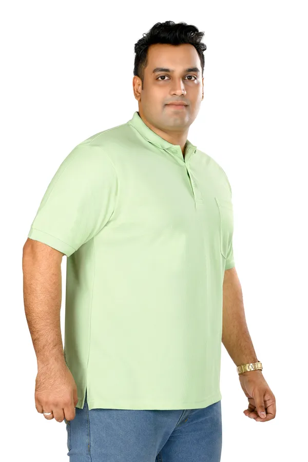 Solid_Light_Green_Polo_Neck_Half_Sleeve_T-Shirt_With_Pocket_For_Men