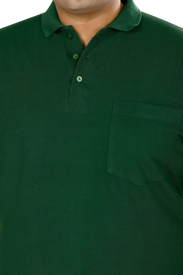 Solid_Bottle_Green_Polo_Neck_Half_Sleeve_T-Shirt_With_Pocket_For_Men