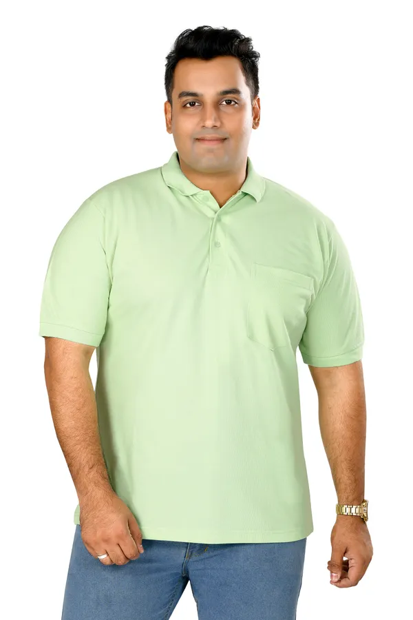 Solid_Light_Green_Polo_Neck_Half_Sleeve_T-Shirt_With_Pocket_For_Men