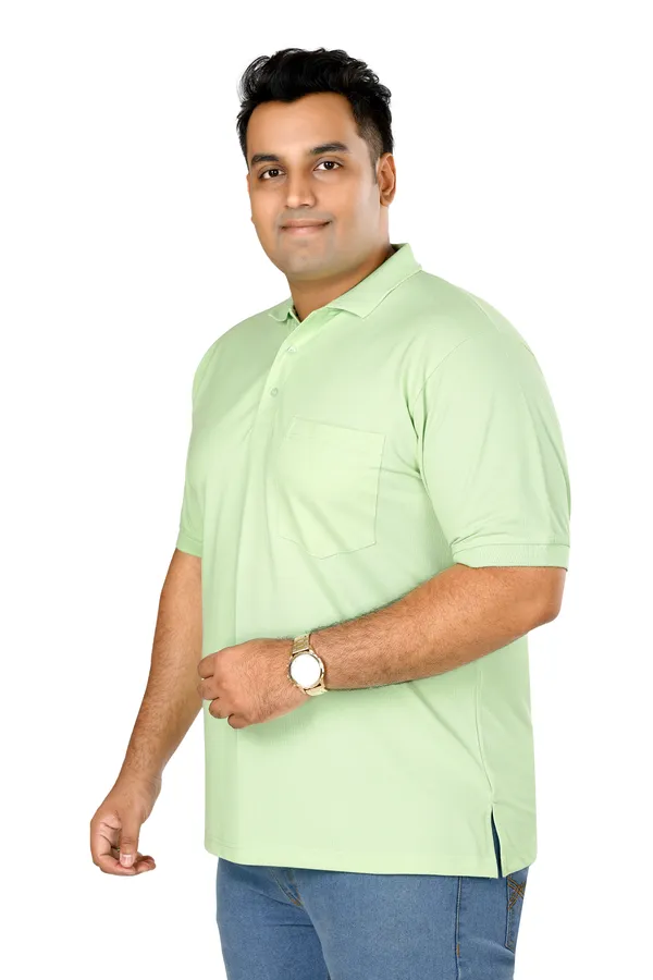 Solid_Light_Green_Polo_Neck_Half_Sleeve_T-Shirt_With_Pocket_For_Men