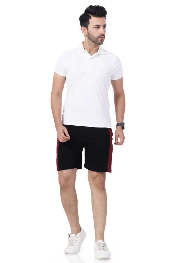 Black_&_Maroon_Cotton_Long_Shorts_For_Men