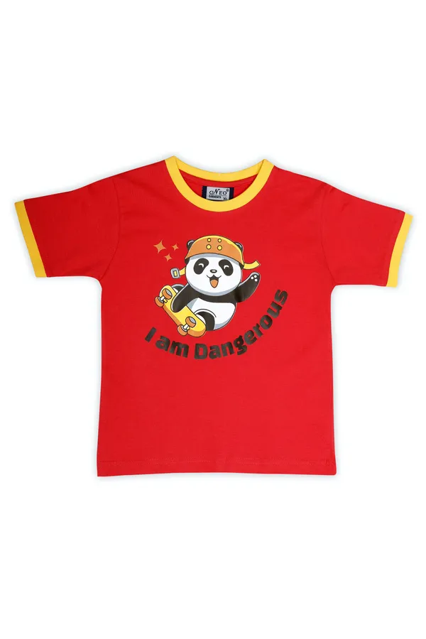 Neo_Garments_Kid's_Unisex_Round_Neck_Cotton_T-Shirt_||I_am_Dangerous