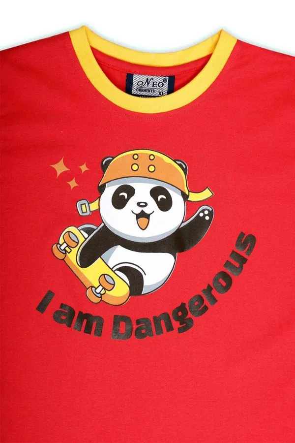 Neo_Garments_Kid's_Unisex_Round_Neck_Cotton_T-Shirt_||I_am_Dangerous
