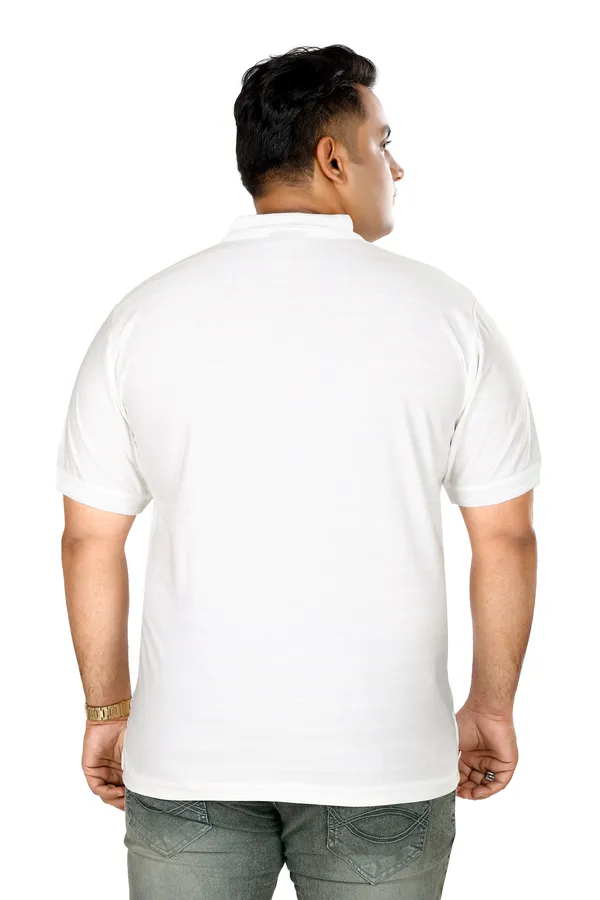 White_Polo_Neck_Half_Sleeve_T-Shirt_With_Pocket_For_Men