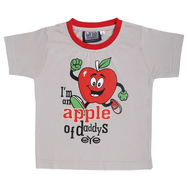 Neo_Garments_Kid's_Unisex_Round_Neck_Cotton_T-Shirt_|Apple_of_Daddy's_Eye
