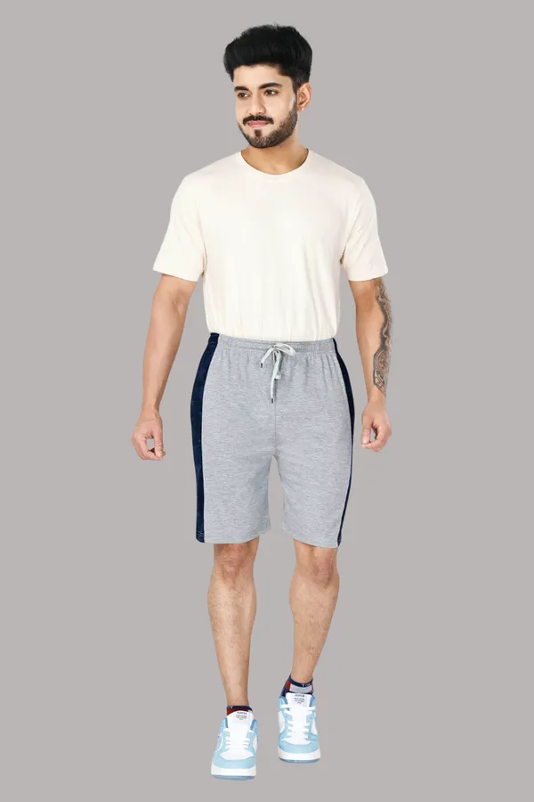 Grey_&_Blue_Cotton_Long_Shorts_For_Men