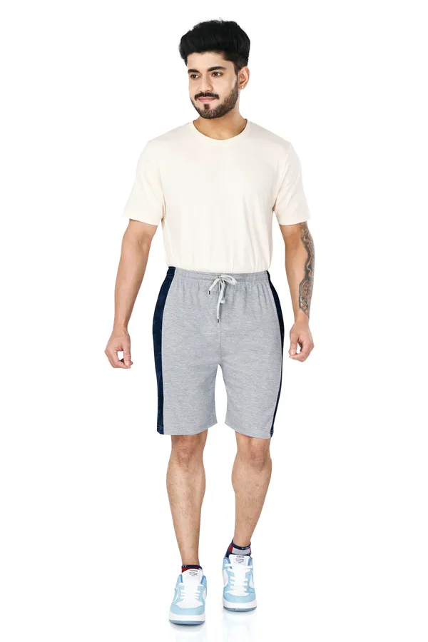 Grey_&_Blue_Cotton_Long_Shorts_For_Men