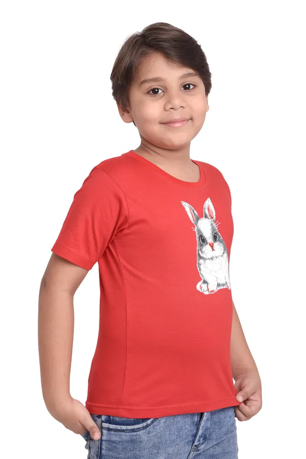 Neo_Garments_Kid's_Unisex_Round_Neck_Cotton_T-Shirt_|Bunny