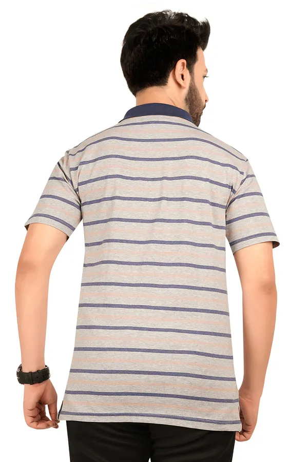 Grey_Polo_Neck_Half_Sleeve_T-Shirt_With_Pocket_For_Men