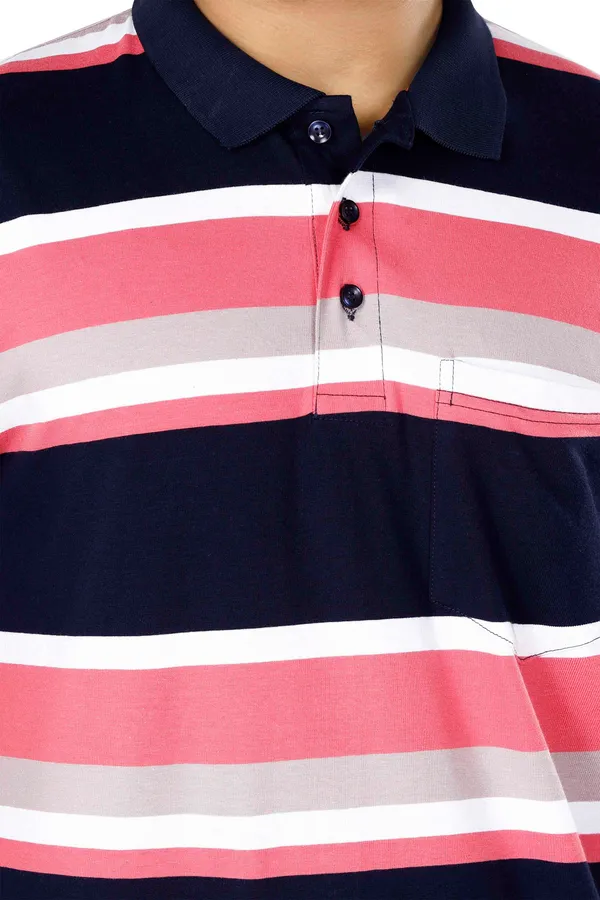 Multicolour_Polo_Neck_Half_Sleeve_T-Shirt_With_Pocket_For_Men