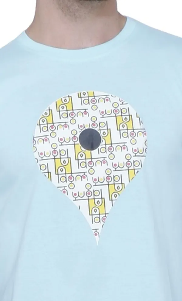 Sky_Blue_Round_Neck_Printed_Half_Sleeve_T-Shirt_For_Men