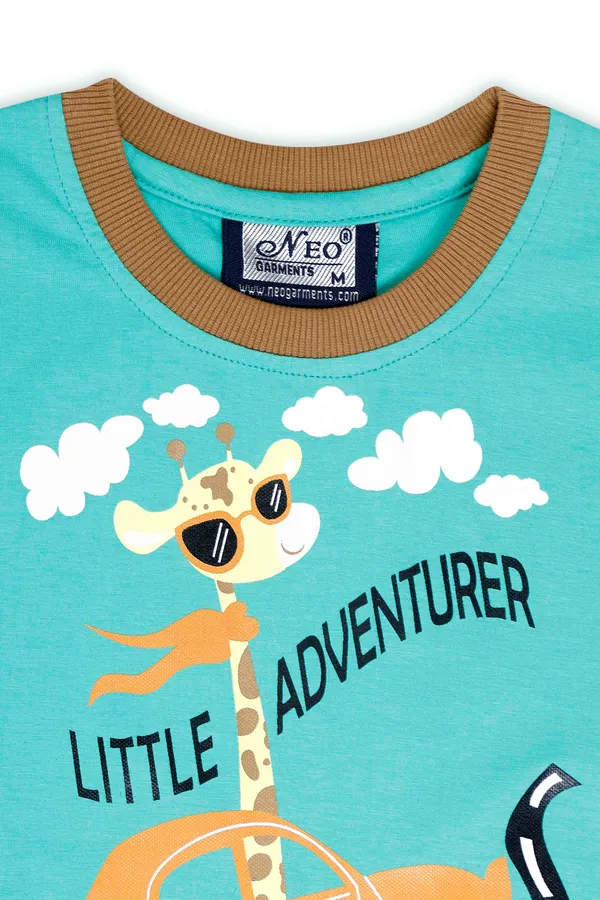 Neo_Garments_Kid's_Round_Neck_Cotton_T-Shirt_|_Little_Adventure