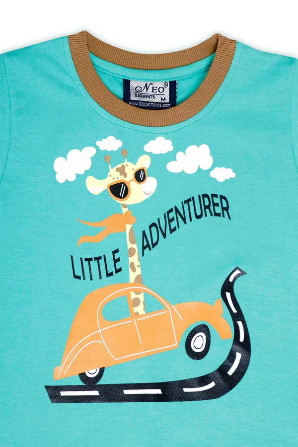 Neo_Garments_Kid's_Round_Neck_Cotton_T-Shirt_|_Little_Adventure