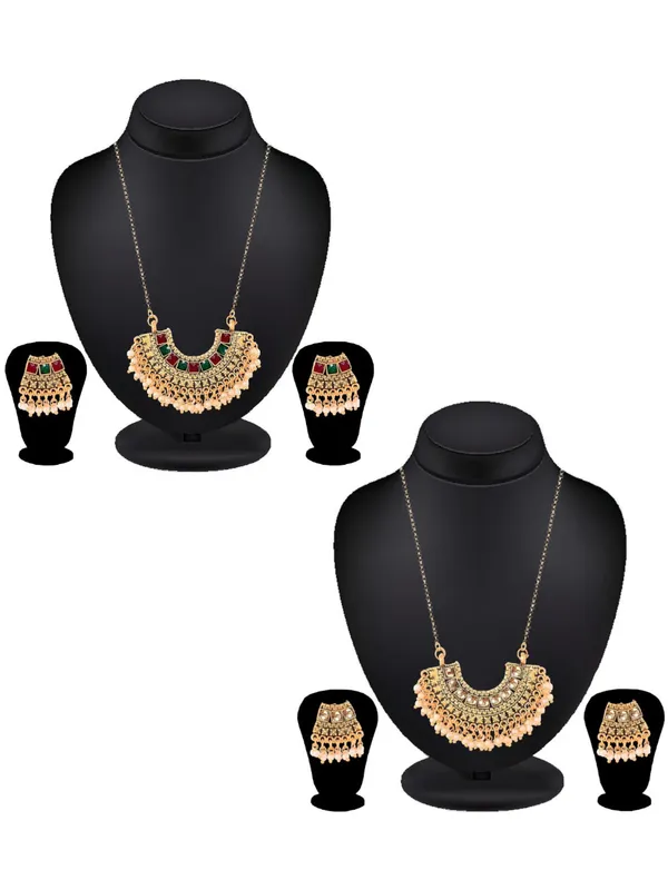 Multicolor_Elegant_Mangalsutra_&_Earring_Set_For_Women