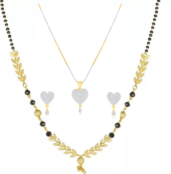 Multicolor_Elegant_Mangalsutra,_Pendant_&_Earring_Set_For_Women