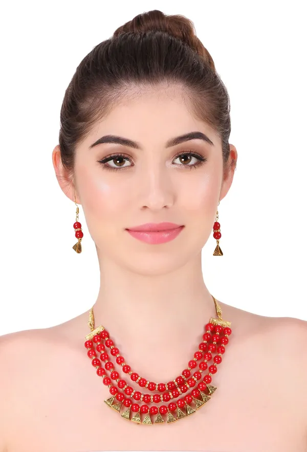 Red_Elegant_Earring_&_Necklace_Set_For_Women