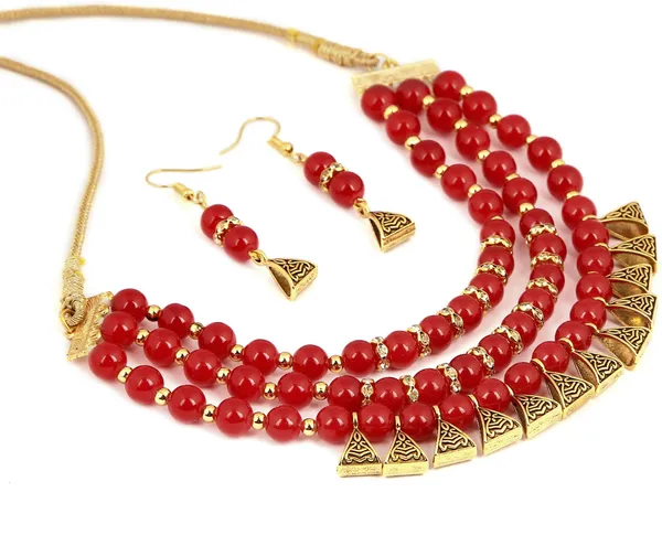 Red_Elegant_Earring_&_Necklace_Set_For_Women