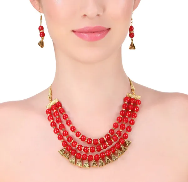 Red_Elegant_Earring_&_Necklace_Set_For_Women