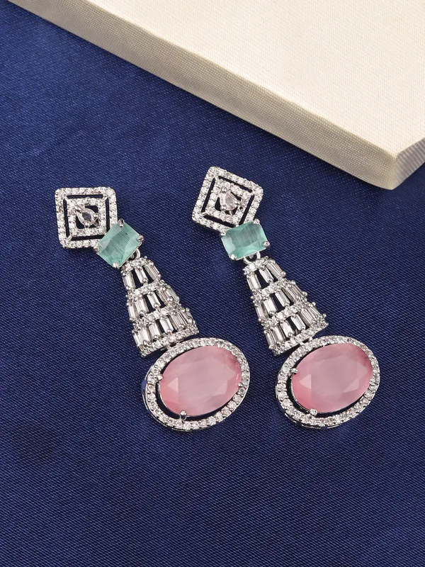 Pink_Alloy_Elegant_Earrings_For_Women