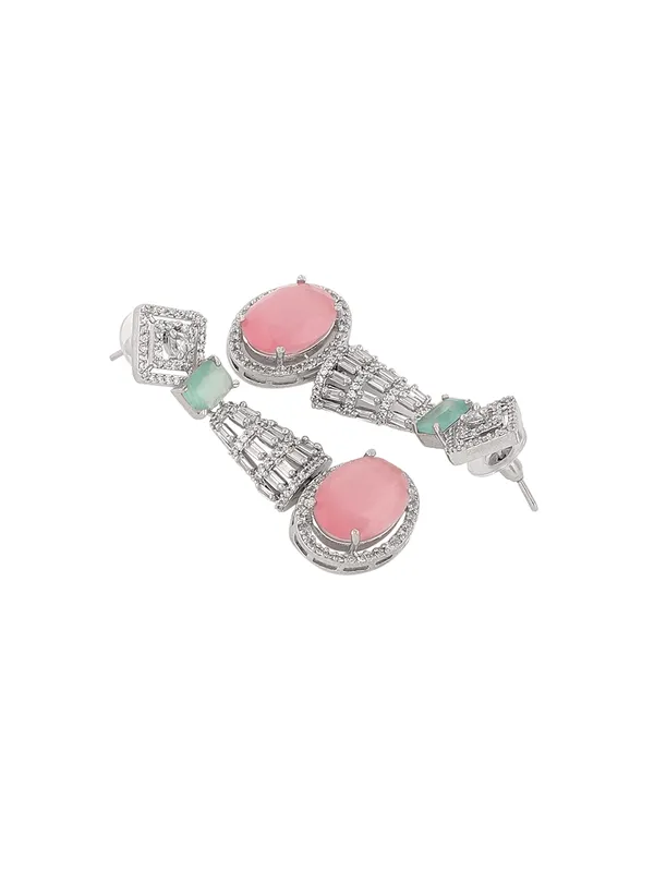 Pink_Alloy_Elegant_Earrings_For_Women