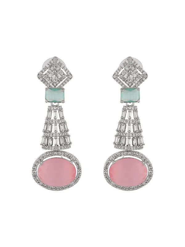 Pink_Alloy_Elegant_Earrings_For_Women
