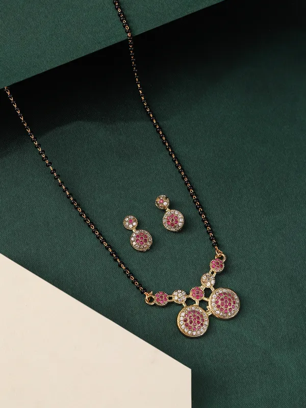 Gold-Plated_Ruby_Stone_Mangalsutra_Set_with_Earrings_|_Traditional_Floral_Design_Jewelry_for_Women