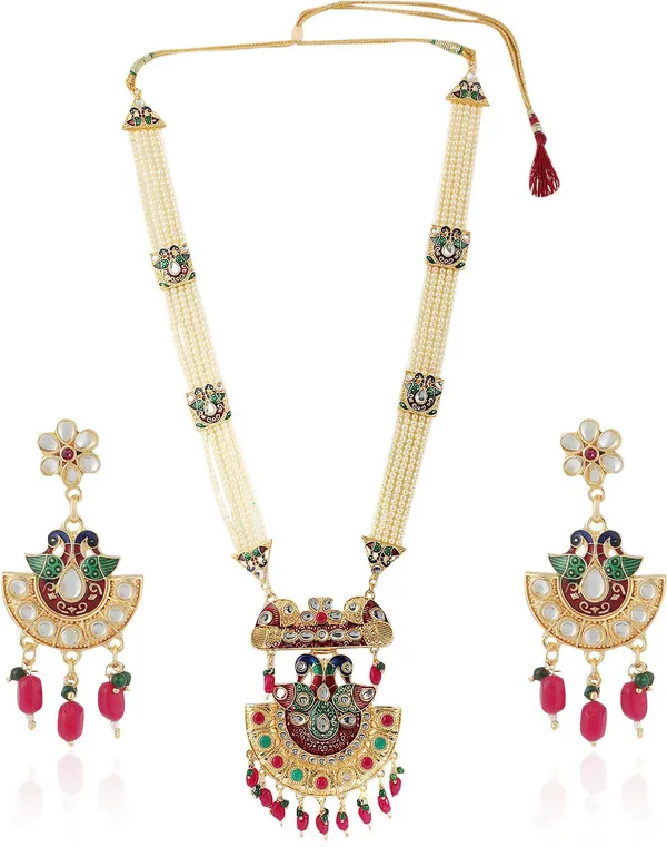 Gold_Elegant_Earring_&_Necklace_Set_For_Women