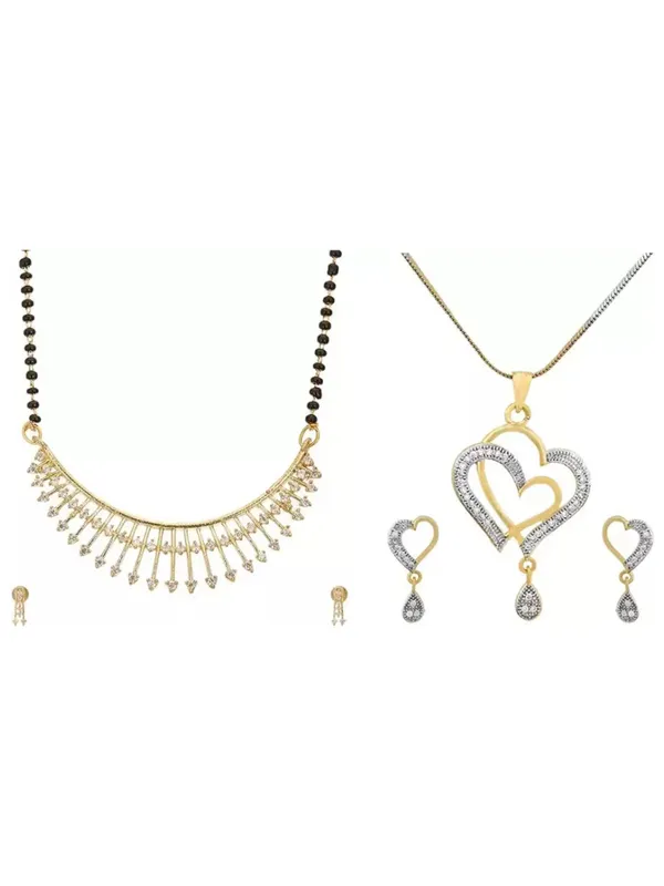 White_Elegant_Mangalsutra_&_Earring_Set_For_Women
